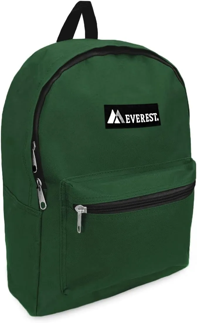 Everest Luggage Basic Backpack, Dark Green, Medium