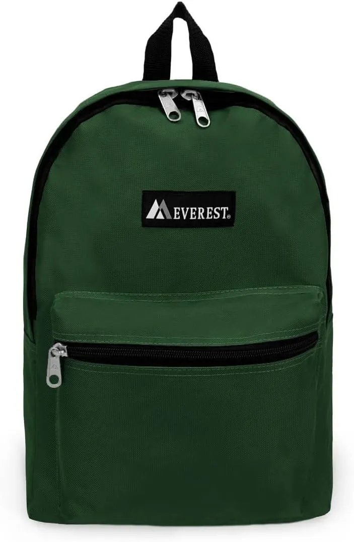 Everest Luggage Basic Backpack, Dark Green, Medium