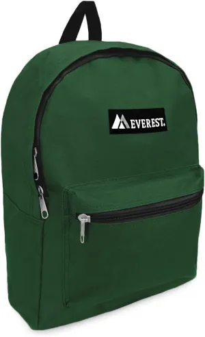 Everest Luggage Basic Backpack, Dark Green, Medium