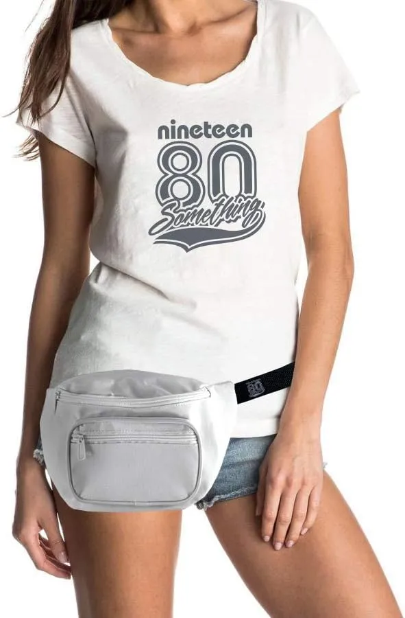 Fanny Pack, Solid Color Design, Bright White Waist Bag, For Women Men Kids (White)