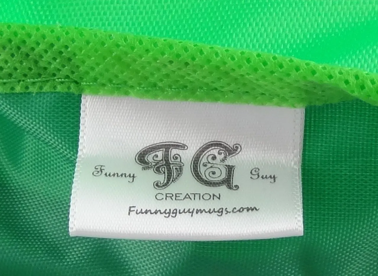 Funny Guy Mugs Plain Fanny Pack, Neon Green