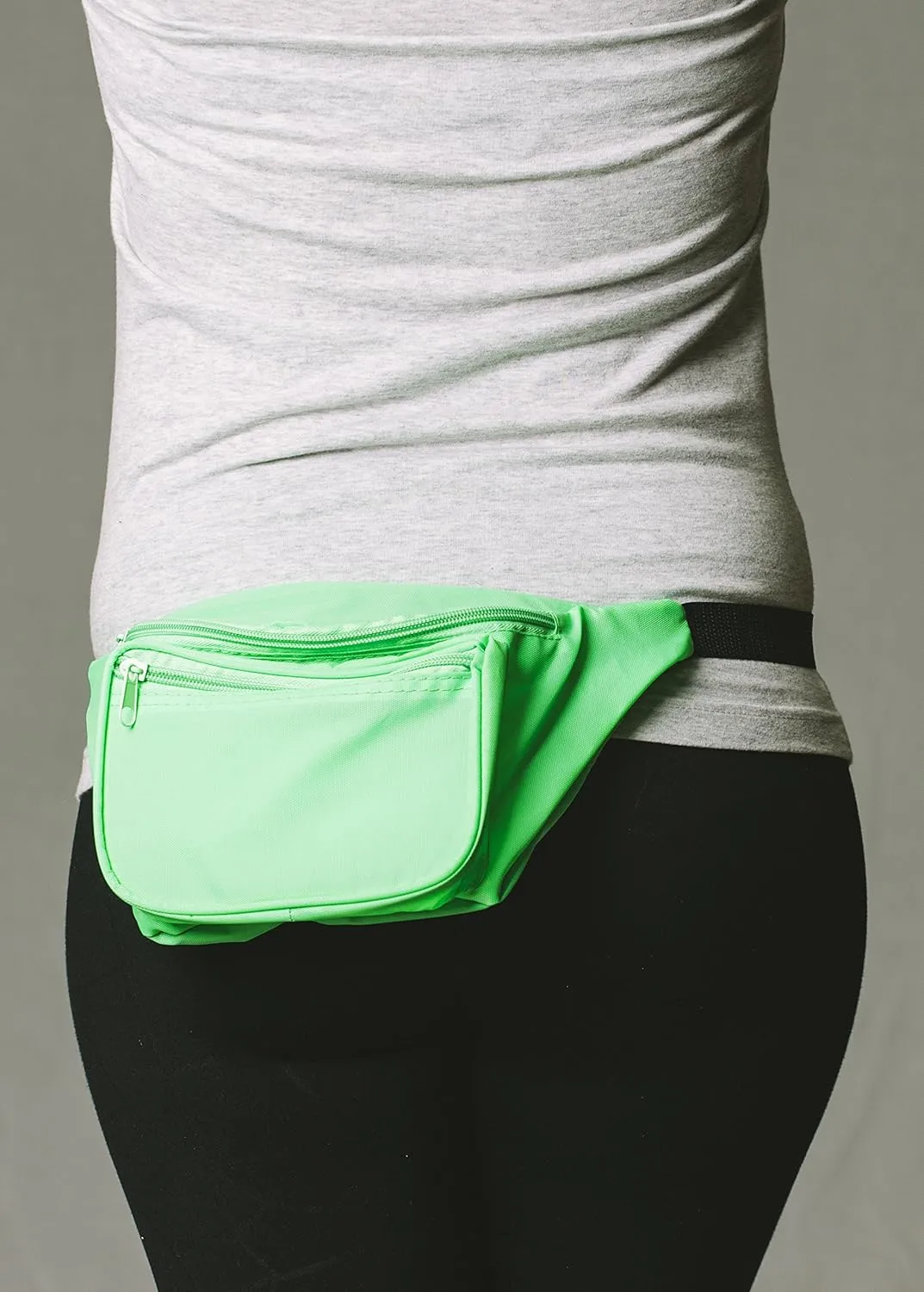 Funny Guy Mugs Plain Fanny Pack, Neon Green