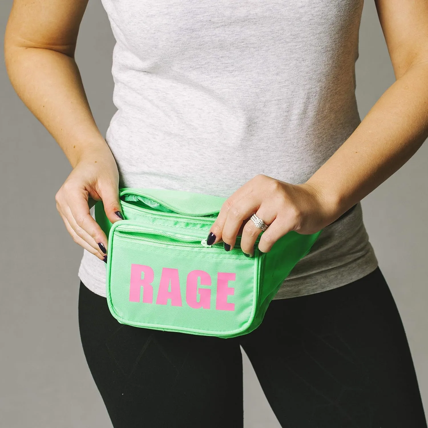 Funny Guy Mugs RAGE Fanny Pack, Neon Green
