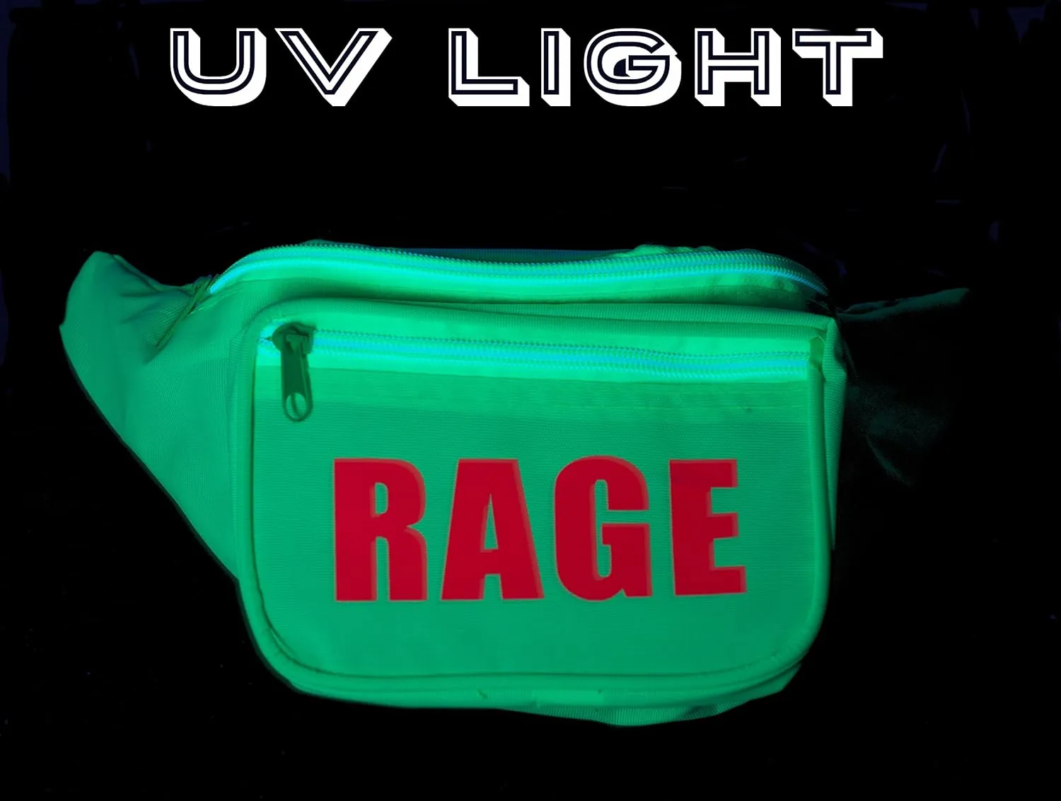 Funny Guy Mugs RAGE Fanny Pack, Neon Green