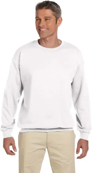 Gildan Men's Heavyweight Waistband Sweatshirt, White, S