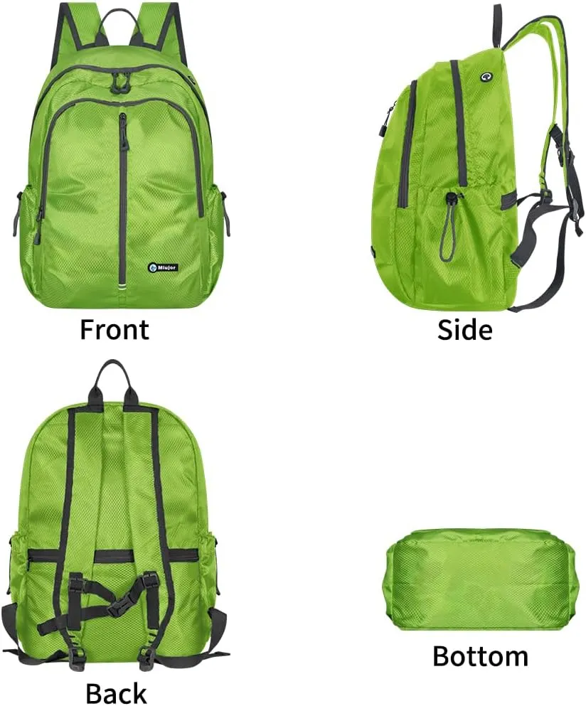Lightweight Packable Foldable Backpack, Hiking backpack,Travel Backpack (Fluorescent Green)