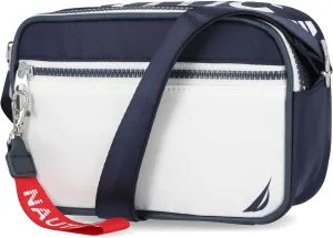 Nautica High Seas Camera Crossbody, Indigo/White