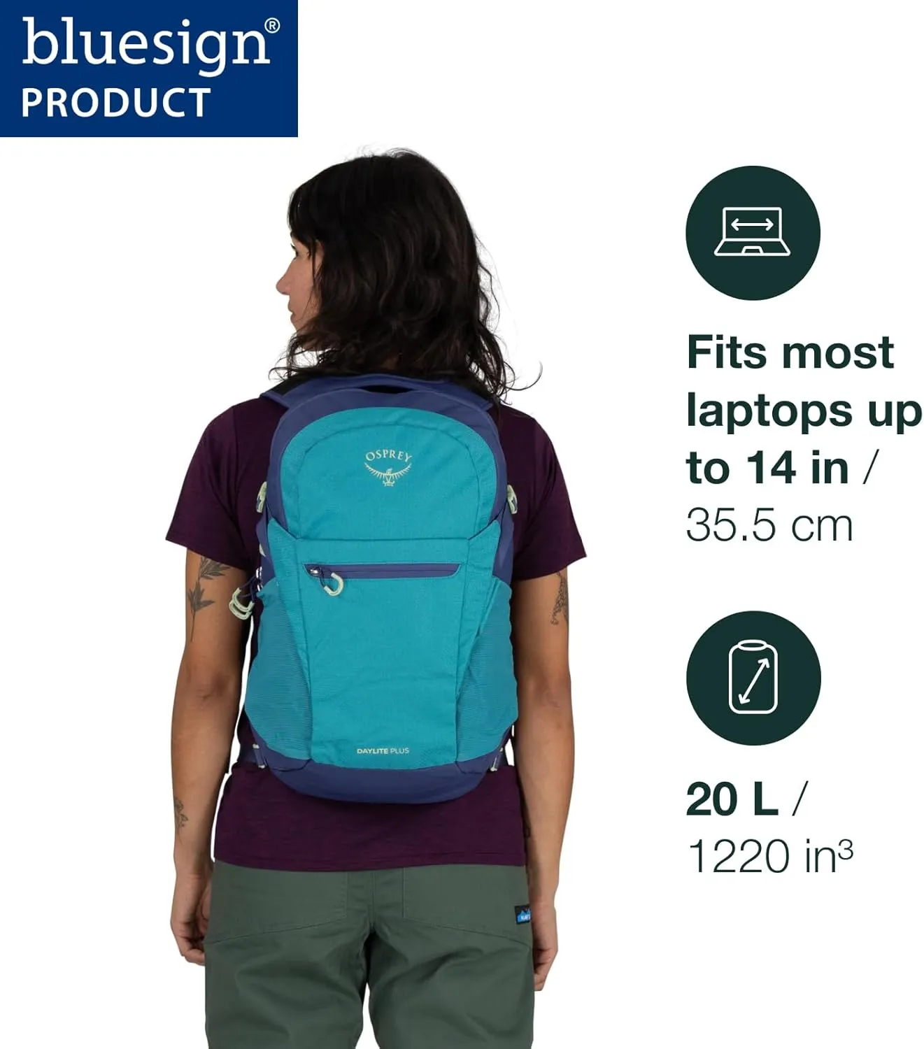 Osprey Daylite Plus Commuter Backpack, Magma Brown/Tungsten