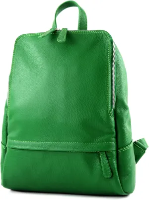 T138 - ital ladies leather backpack bag (Green)