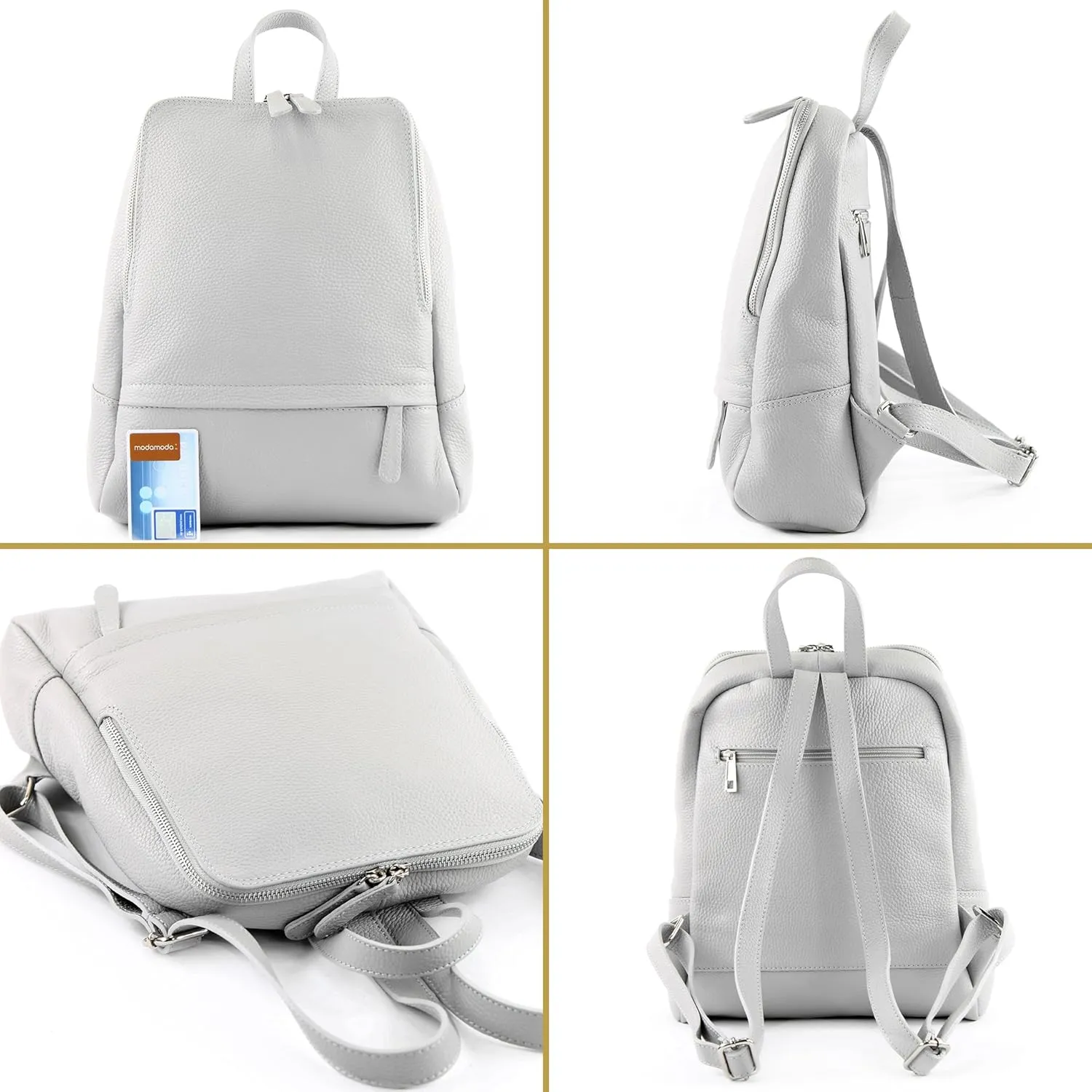 T138 - ital ladies leather backpack bag (Green)