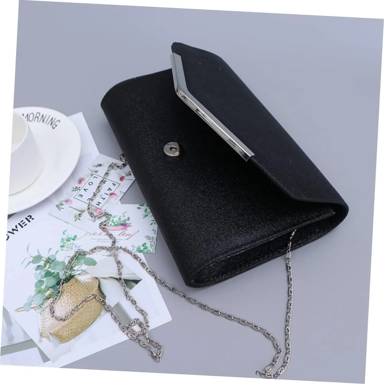 TENDYCOCO 2pcs Black Purse for Women White Wallets for Women Large Mens Wallet Evening Bag Travel Wallet White
