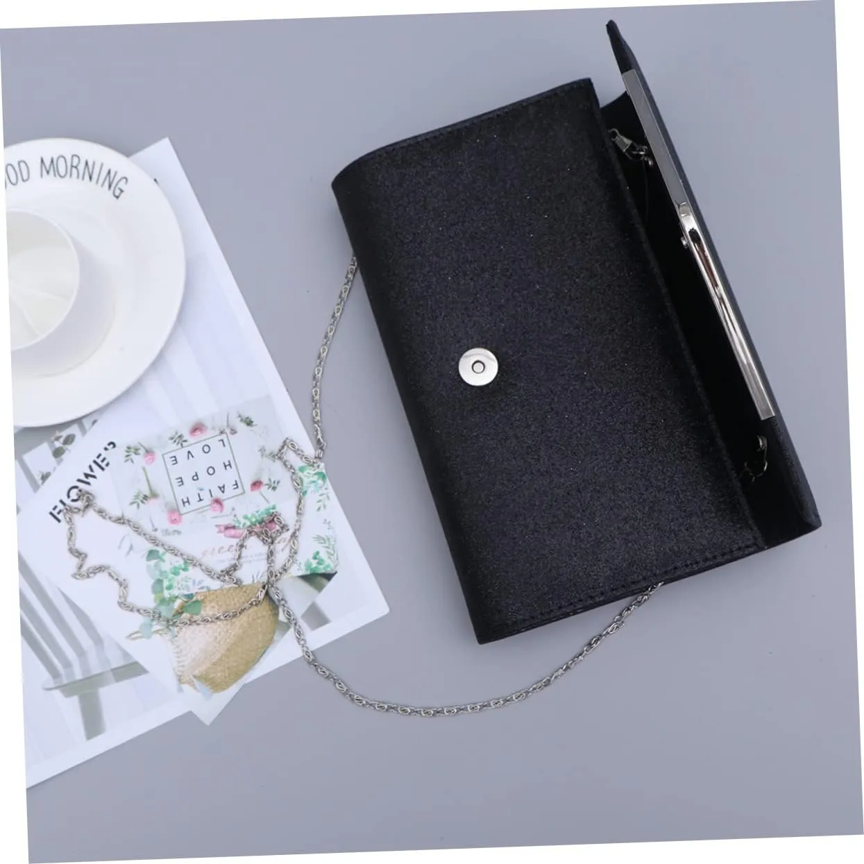 TENDYCOCO 2pcs Black Purse for Women White Wallets for Women Large Mens Wallet Evening Bag Travel Wallet White
