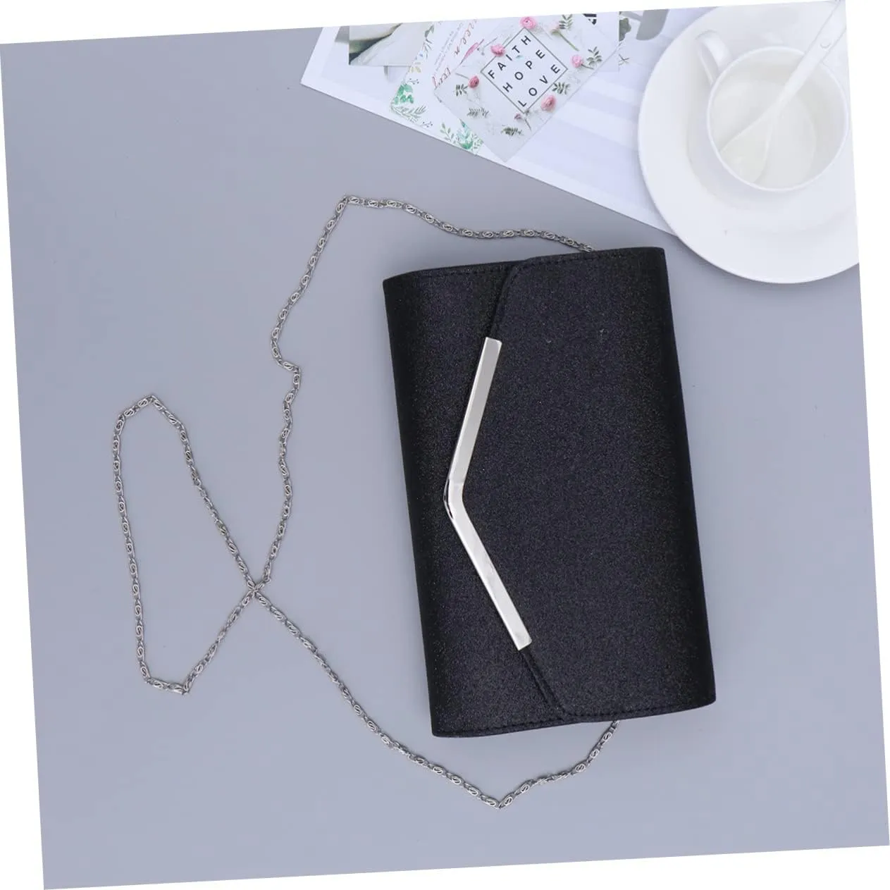 TENDYCOCO 2pcs Black Purse for Women White Wallets for Women Large Mens Wallet Evening Bag Travel Wallet White