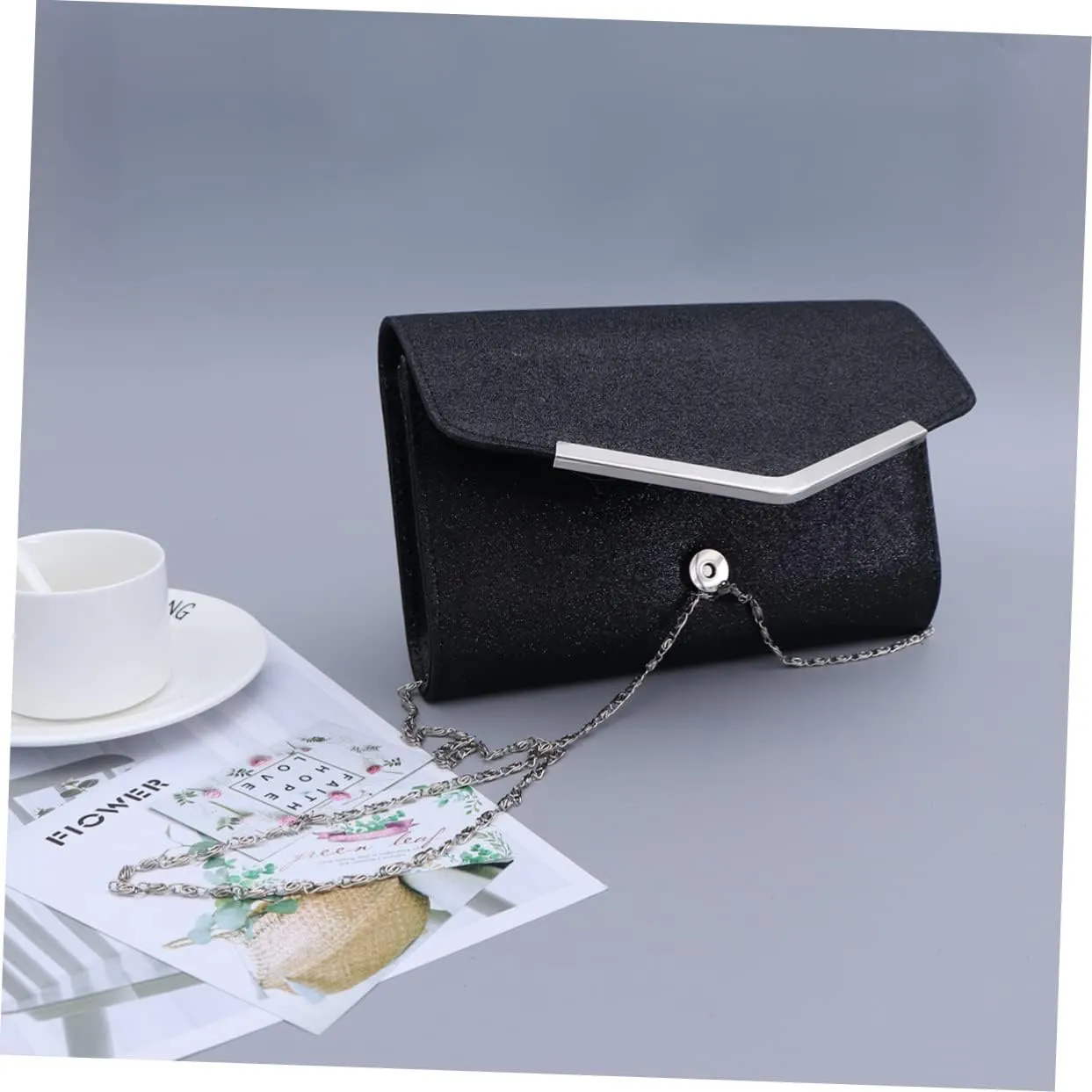 TENDYCOCO 2pcs Black Purse for Women White Wallets for Women Large Mens Wallet Evening Bag Travel Wallet White