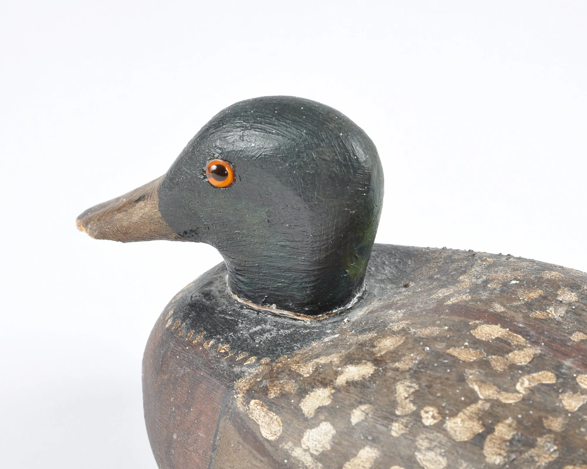 Vintage Antique Carved Wooden Duck Original Paint Hand Carved-Rustic Hunting Decor Art-Duck Hunting-Mantle Home Decor
