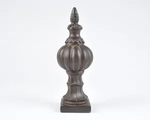 Vintage Finial-Lightweight Casting-Burnt Umber-Decorative Ornamental Home Decor