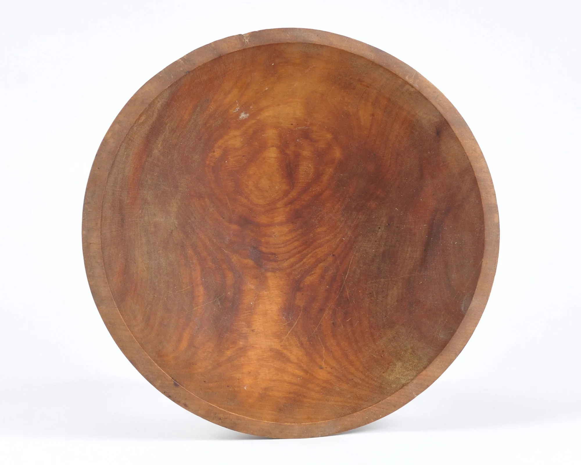Vintage Home Decor-Old Wooden Primitive Turned Bowl-Solid Wood-Large-Farmhouse Décor