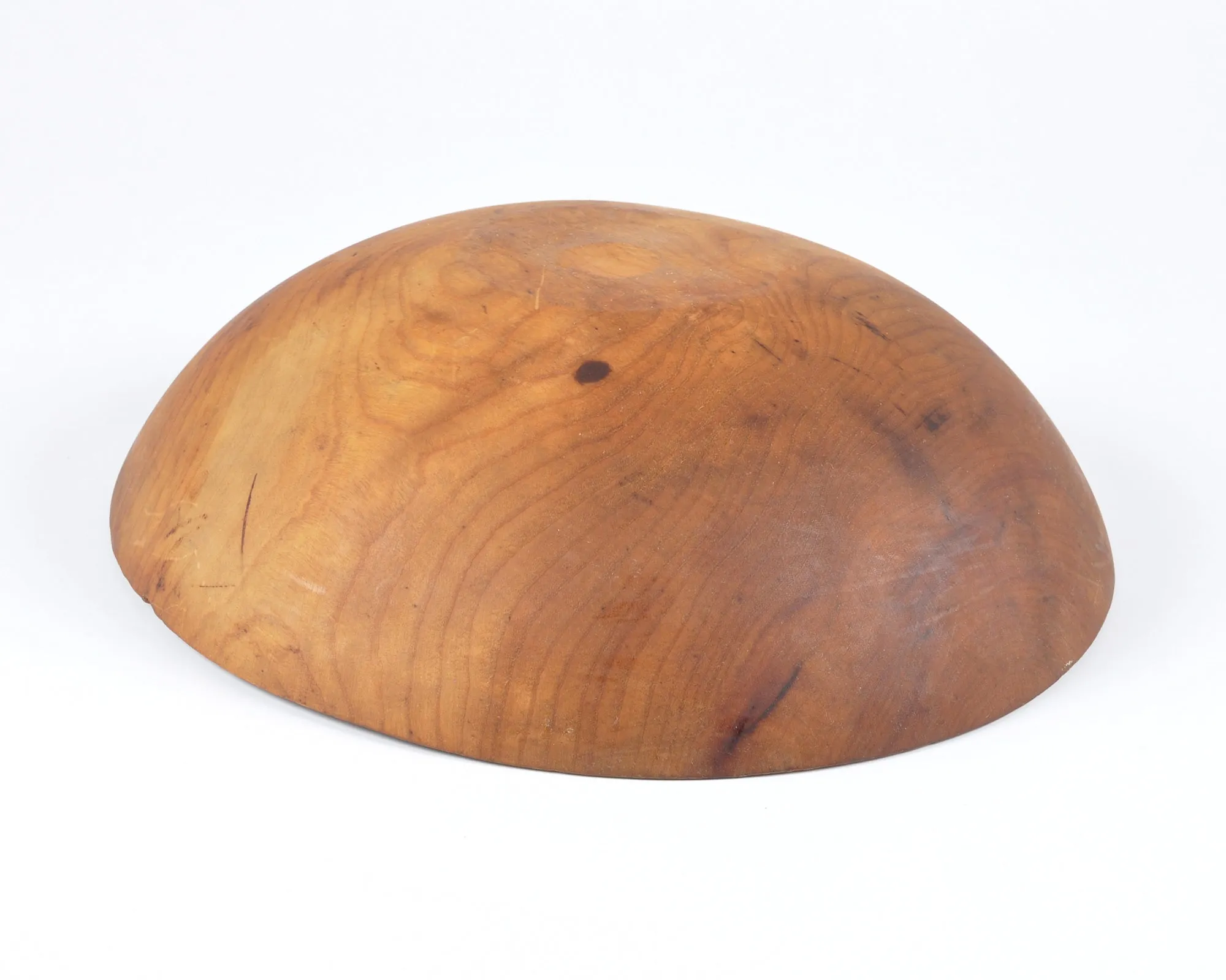 Vintage Home Decor-Old Wooden Primitive Turned Bowl-Solid Wood-Large-Farmhouse Décor