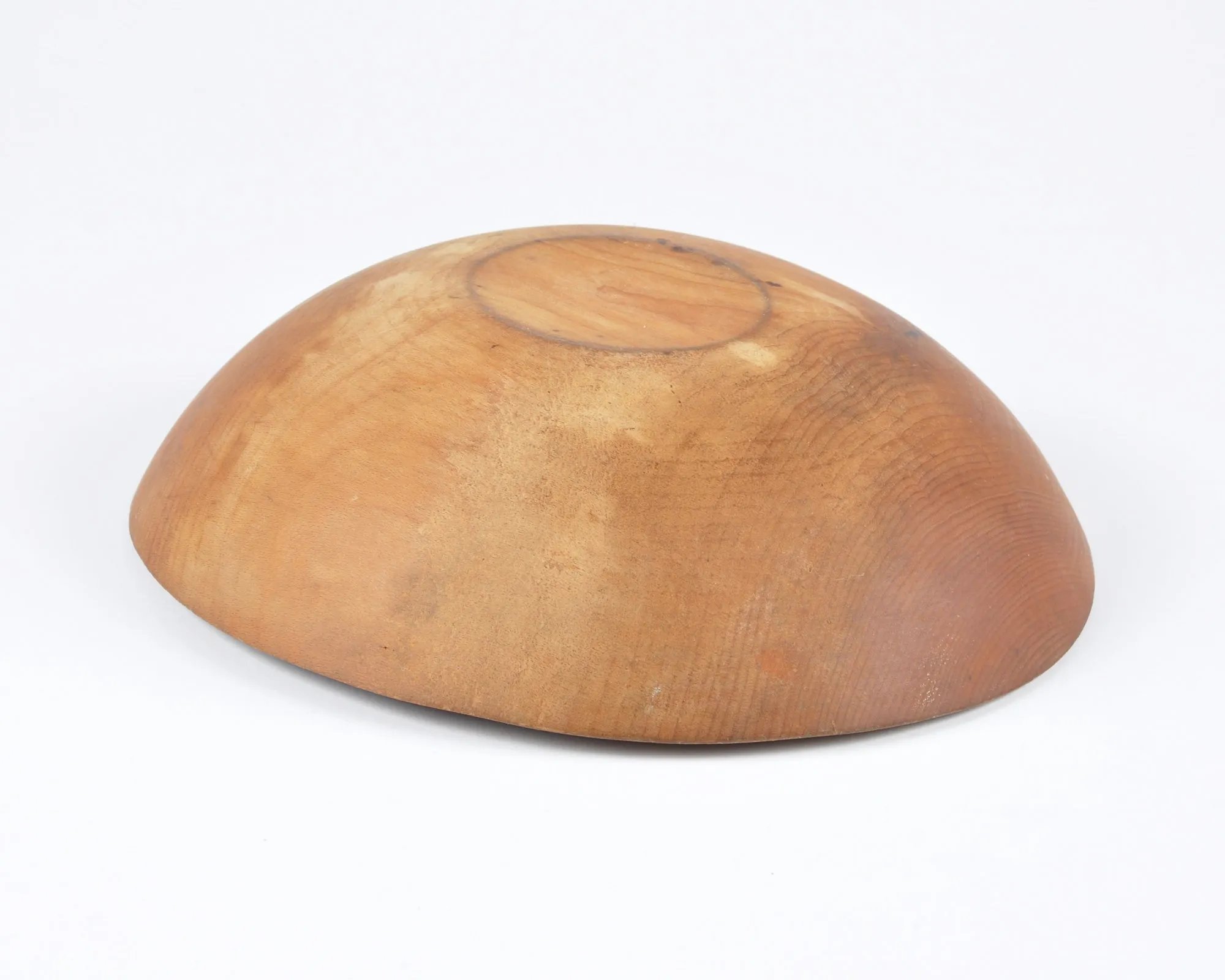 Vintage Home Decor-Old Wooden Primitive Turned Bowl-Solid Wood-Small-Farmhouse Décor