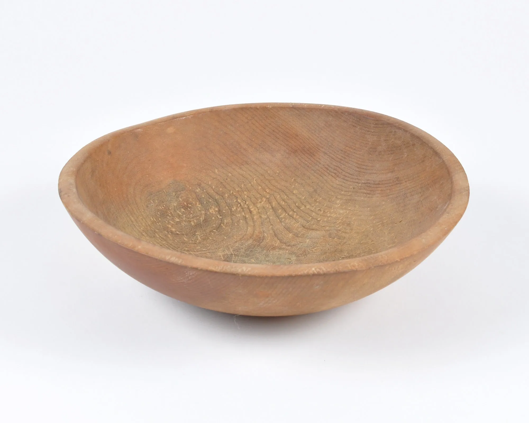 Vintage Home Decor-Old Wooden Primitive Turned Bowl-Solid Wood-Small-Farmhouse Décor