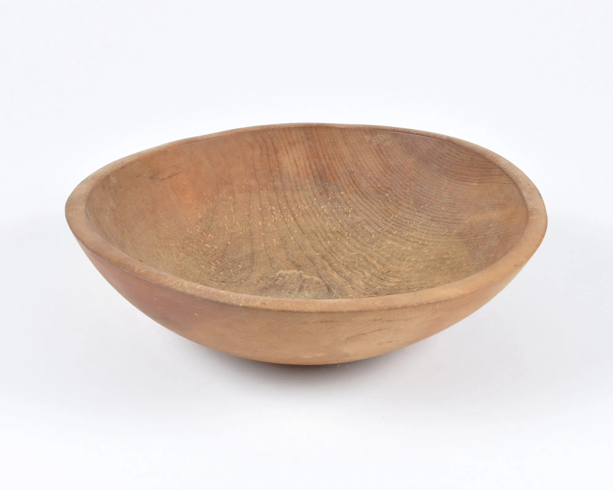 Vintage Home Decor-Old Wooden Primitive Turned Bowl-Solid Wood-Small-Farmhouse Décor