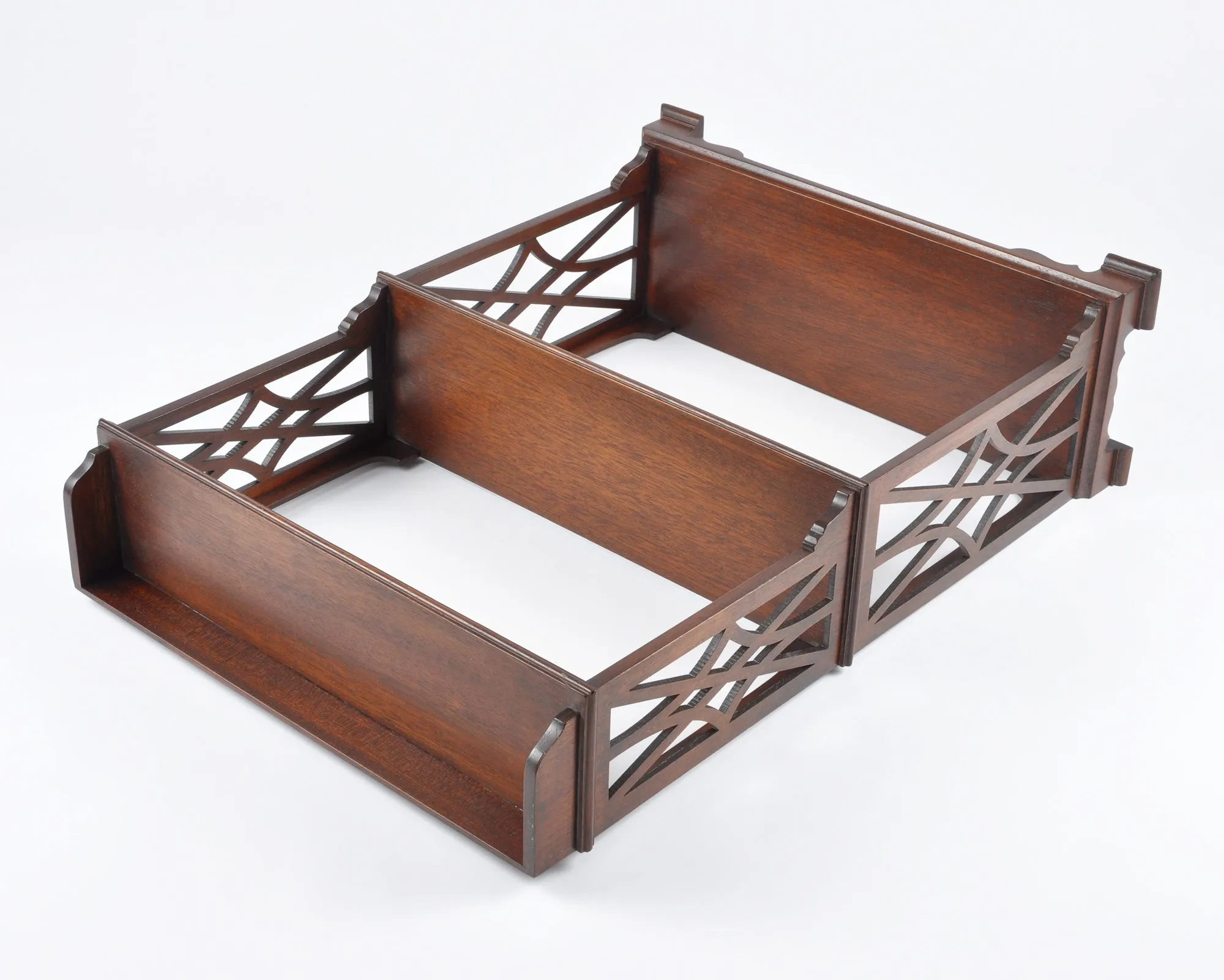 Vintage Mahogany Wood Hanging Shelf-Curio Shelf-Vintage Home Decor-Three Tier Shelf