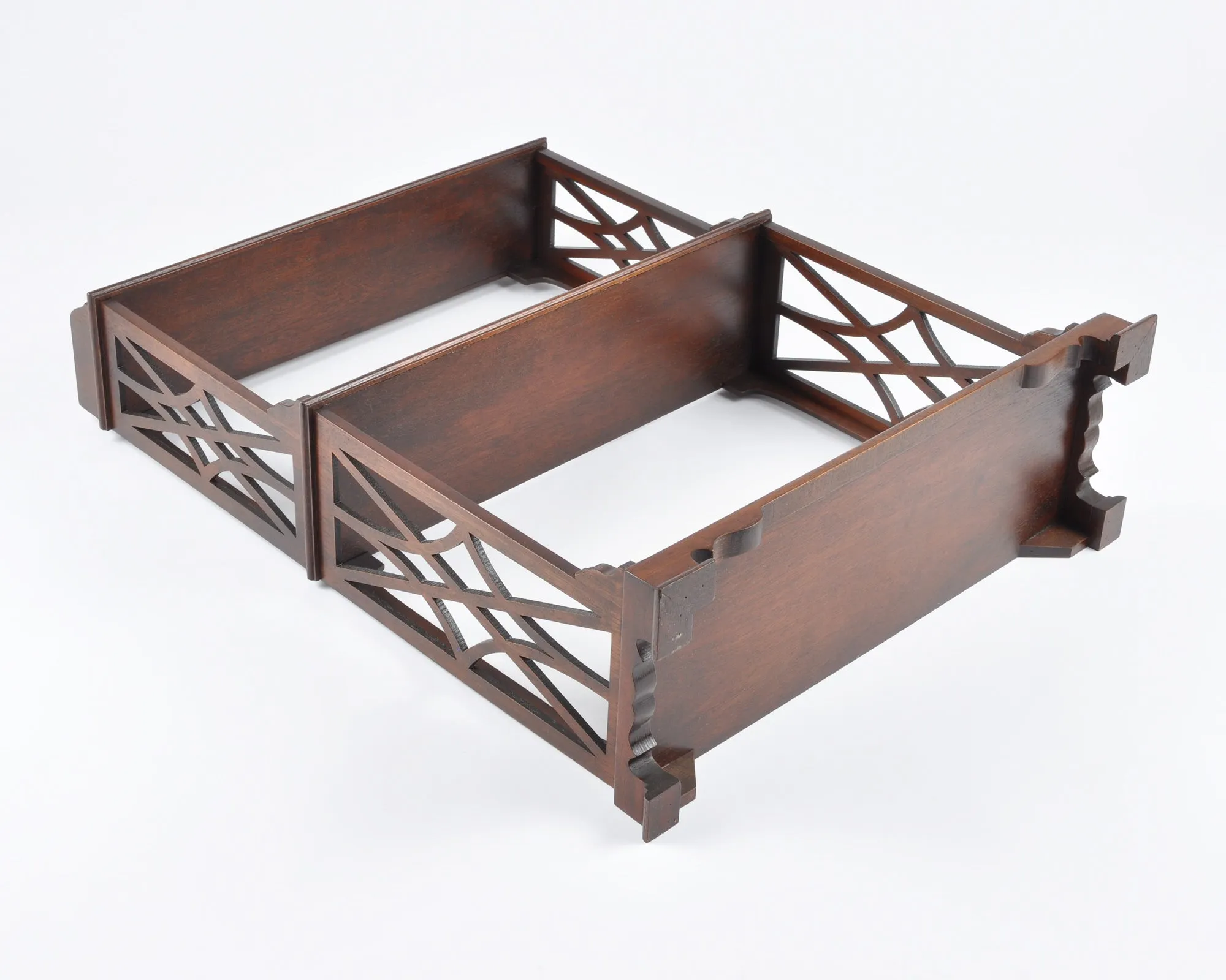 Vintage Mahogany Wood Hanging Shelf-Curio Shelf-Vintage Home Decor-Three Tier Shelf