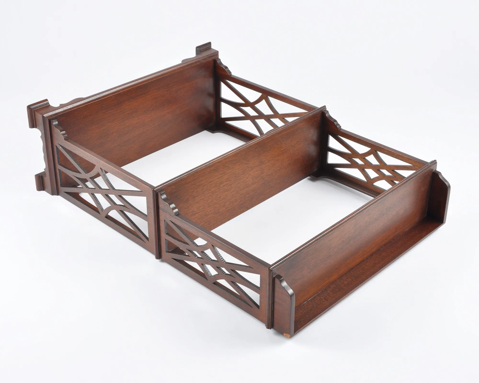 Vintage Mahogany Wood Hanging Shelf-Curio Shelf-Vintage Home Decor-Three Tier Shelf