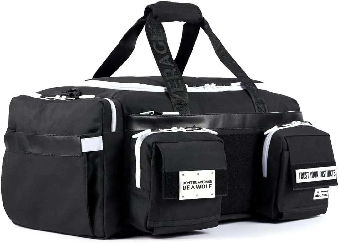 WOLFpak 40L Duffle Bag (Alpha Black with White Accents)