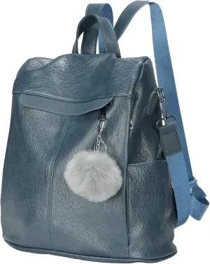 Women Backpack Purse Fashion Waterproof Anti-theft PU Leather Nylon Shoulder Bag Travel Backpack Ladies