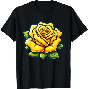 Yellow Rose Flower Hot Topic Cute Floral Botanical Garden T-Shirt