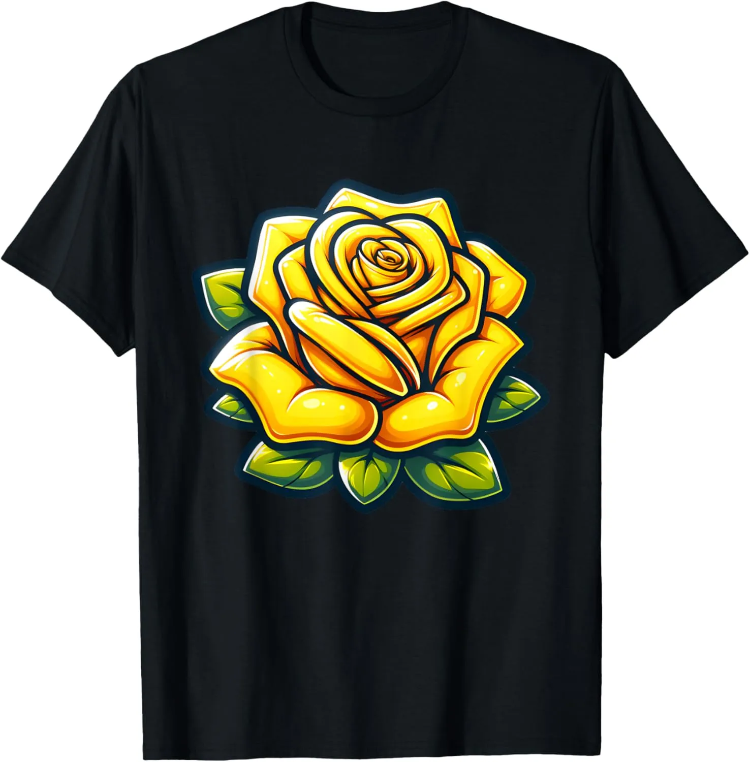 Yellow Rose Flower Hot Topic Cute Floral Botanical Garden T-Shirt