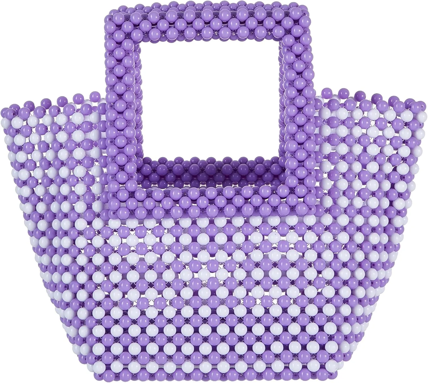 YUSHINY Women Macaron Colored Acrylic Beaded Tote Handmade Bags for Wedding Evening Party
