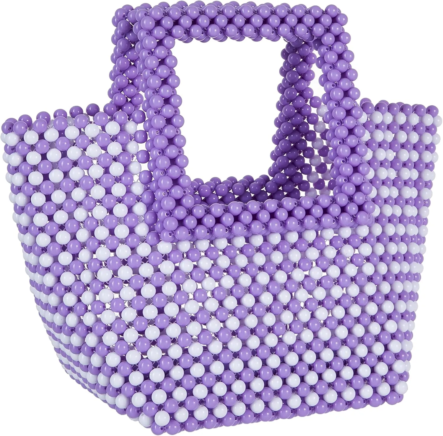 YUSHINY Women Macaron Colored Acrylic Beaded Tote Handmade Bags for Wedding Evening Party