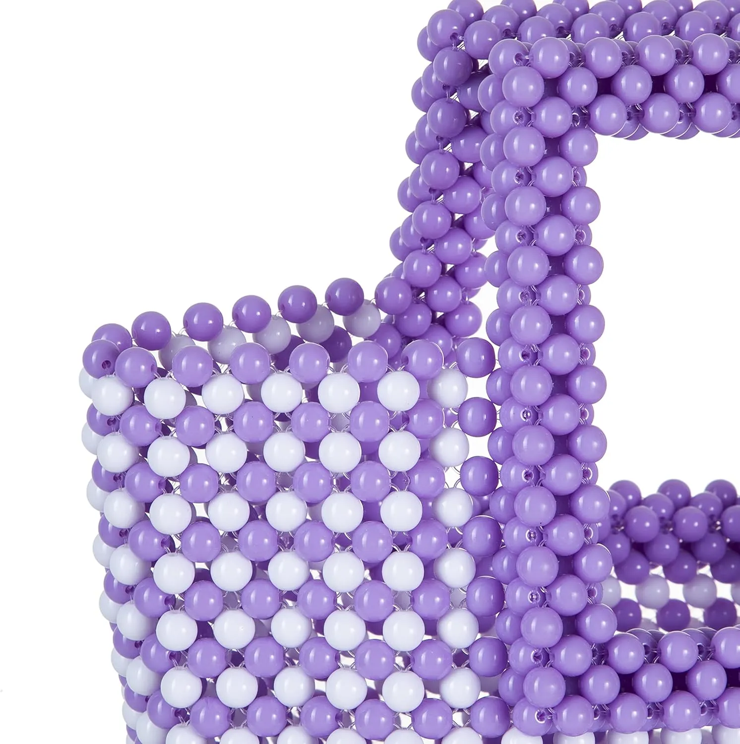 YUSHINY Women Macaron Colored Acrylic Beaded Tote Handmade Bags for Wedding Evening Party